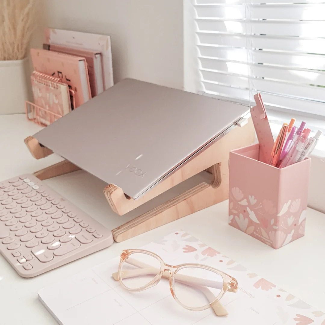 Daniella Ley Suazo at her desk